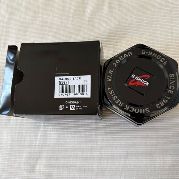 Casio Mens Watch G-Shock GA100C-8ACR Black Digital 5081 Style from 2015 - Picture 4 of 5